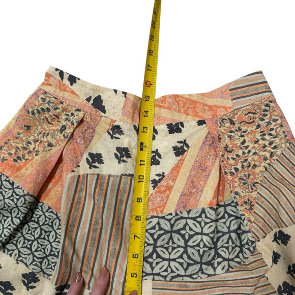 Free People Women’s Block Party Summer 1pc Patchwork Print Pants Size Medium - Picture 8 of 9